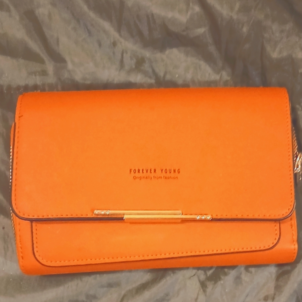 Forever Young Orange Clutch Bag